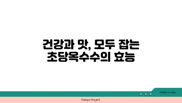 초당옥수수의 놀라운 변신| 요리부터 의약품까지 | 건강, 레시피, 활용법, 효능