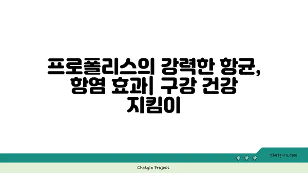 프로폴리스의 치과 건강 효능| 치은염, 충치 예방 및 치료 효과 | 천연 항균, 항염 효과, 구강 관리 팁