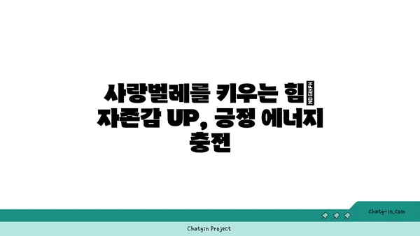 사랑벌레와 자기 사랑| 나를 위한 특별한 애정 표현 | 자존감, 자기 계발, 긍정적인 마음