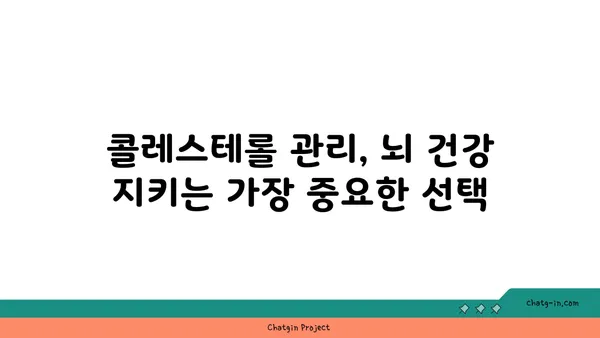 균형 잡힌 콜레스테롤| 건강한 뇌 기능을 위한 필수 요소 | 뇌 건강, 콜레스테롤 관리, 인지 기능