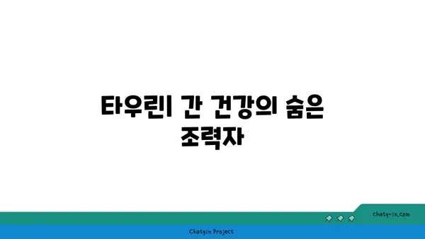 타우린, 간 건강 지킴이? 간 손상 예방 효과 알아보기 | 타우린, 간 기능, 건강 정보