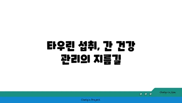 타우린, 간 건강 지킴이? 간 손상 예방 효과 알아보기 | 타우린, 간 기능, 건강 정보