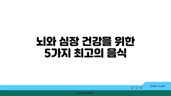 두뇌 명료함과 심장 건강을 위한 5가지 뇌와 심장에 좋은 음식 | 건강 식단, 두뇌 영양, 심장 건강