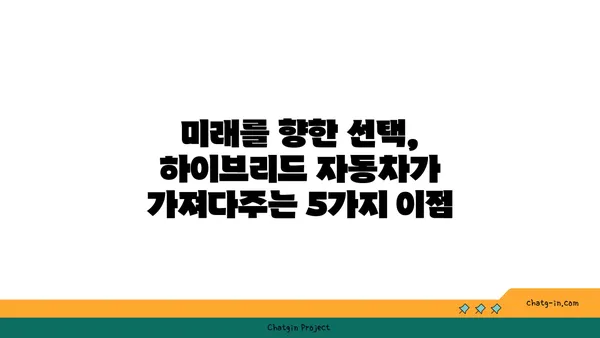 하이브리드 자동차에 대한 편견, 이제는 깨끗이 털어낼 시간| 당신의 선택을 위한 5가지 이점 | 하이브리드 자동차, 친환경, 연비, 장점, 장점 분석