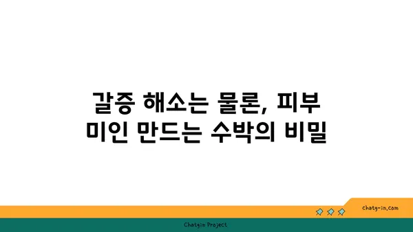 시원한 여름 제철 과일, 수박의 놀라운 효능 | 수박 효능, 수박 영양, 여름 건강