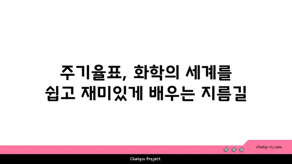 주기율표의 비밀| 원소들의 흥미로운 규칙과 패턴 | 화학, 원소, 주기율, 주기율표, 교육