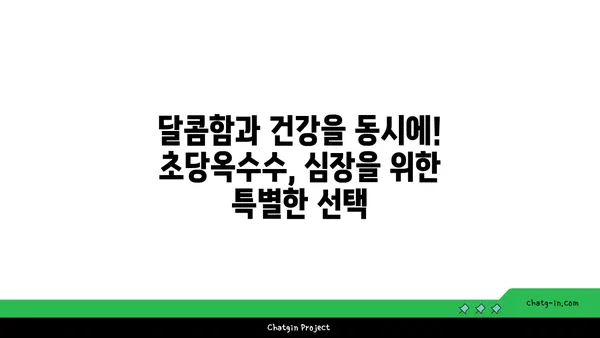 심장 건강 지키는 달콤한 선택, 초당옥수수의 놀라운 효능 | 건강, 식단, 혈관 건강, 당뇨 예방