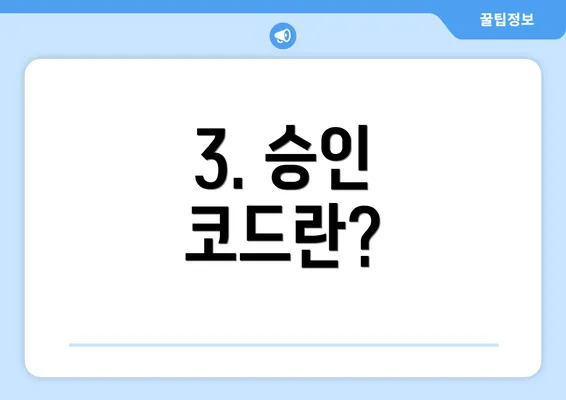 3. 승인 코드란?