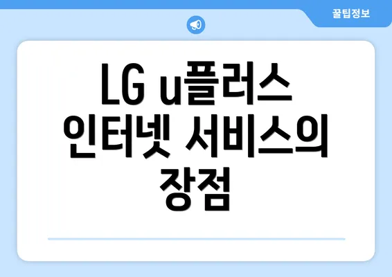 LG u플러스 인터넷 서비스의 장점