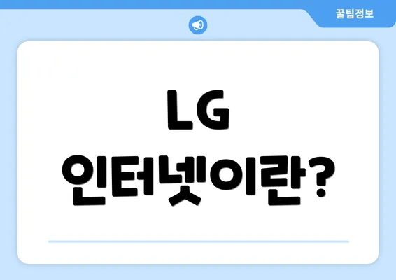 LG 인터넷이란?