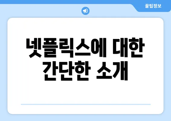 넷플릭스에 대한 간단한 소개