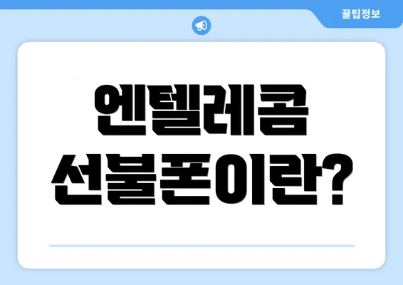 엔텔레콤 선불폰이란?