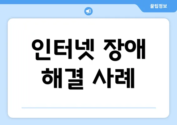 인터넷 장애 해결 사례