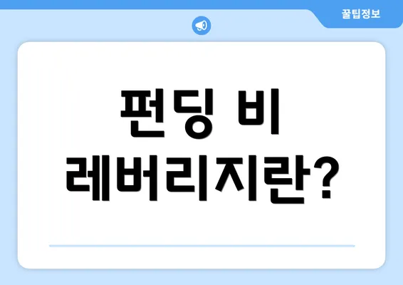 펀딩 비 레버리지란?