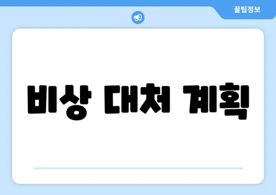 비상 대처 계획