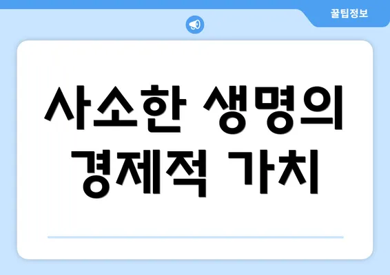 사소한 생명의 경제적 가치