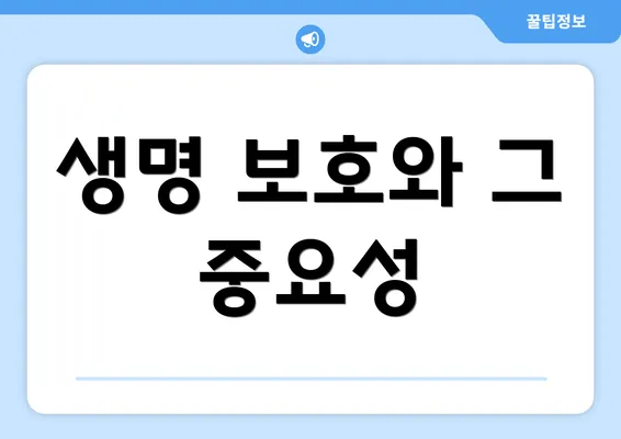 생명 보호와 그 중요성