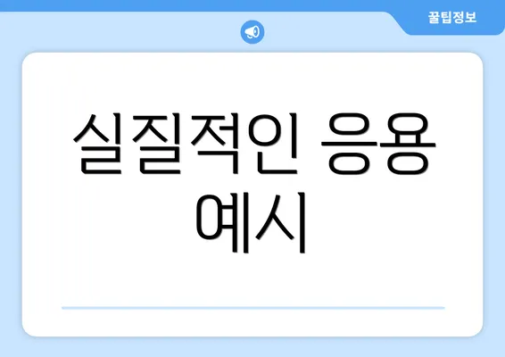 실질적인 응용 예시
