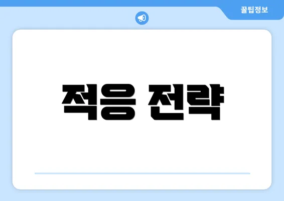 적응 전략