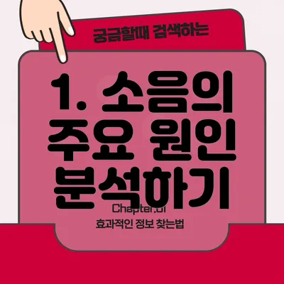 1. 소음의 주요 원인 분석하기