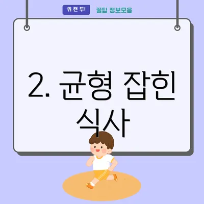 2. 균형 잡힌 식사