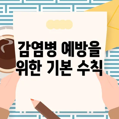 감염병 예방을 위한 기본 수칙
