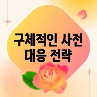 구체적인 사전 대응 전략