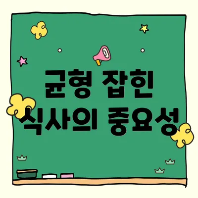 균형 잡힌 식사의 중요성