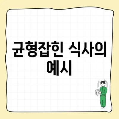 균형잡힌 식사의 예시