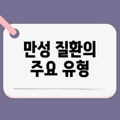 만성 질환의 주요 유형