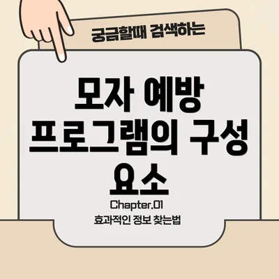 모자 예방 프로그램의 구성 요소