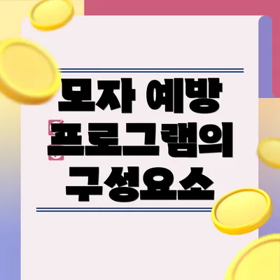 모자 예방 프로그램의 구성요소