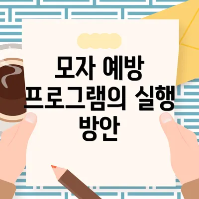 모자 예방 프로그램의 실행 방안