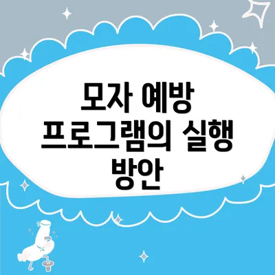 모자 예방 프로그램의 실행 방안