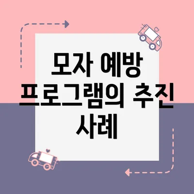 모자 예방 프로그램의 추진 사례