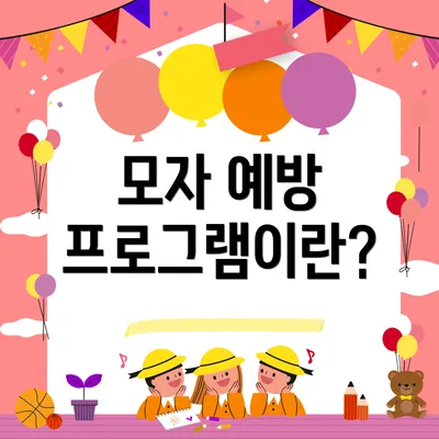 모자 예방 프로그램이란?