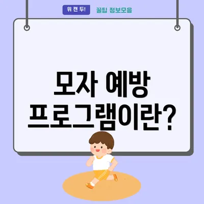 모자 예방 프로그램이란?
