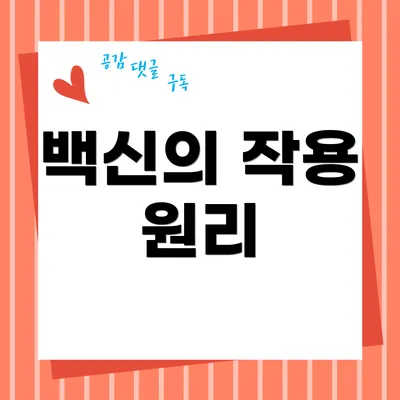 백신의 작용 원리