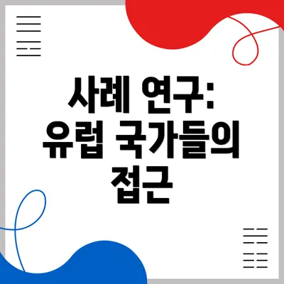 사례 연구: 유럽 국가들의 접근