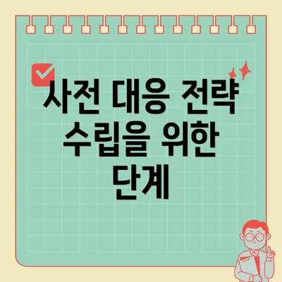 사전 대응 전략 수립을 위한 단계