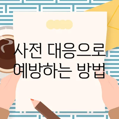 사전 대응으로 예방하는 방법