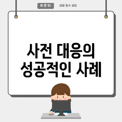 사전 대응의 성공적인 사례