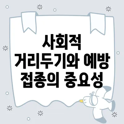 사회적 거리두기와 예방 접종의 중요성