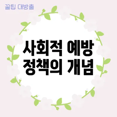 사회적 예방 정책의 개념