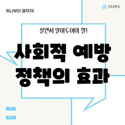 사회적 예방 정책의 효과