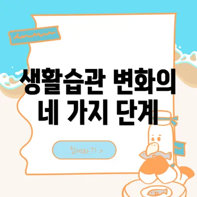 생활습관 변화의 네 가지 단계