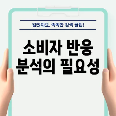 소비자 반응 분석의 필요성