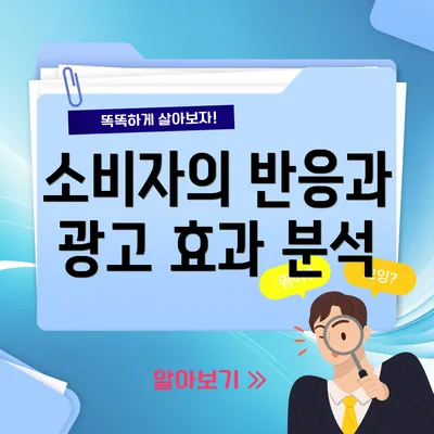 소비자의 반응과 광고 효과 분석