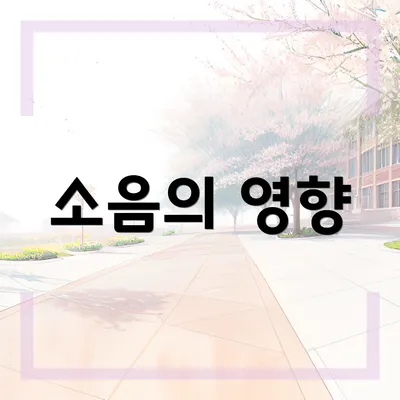 소음의 영향