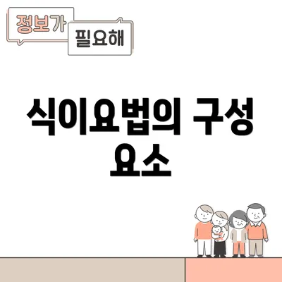 식이요법의 구성 요소